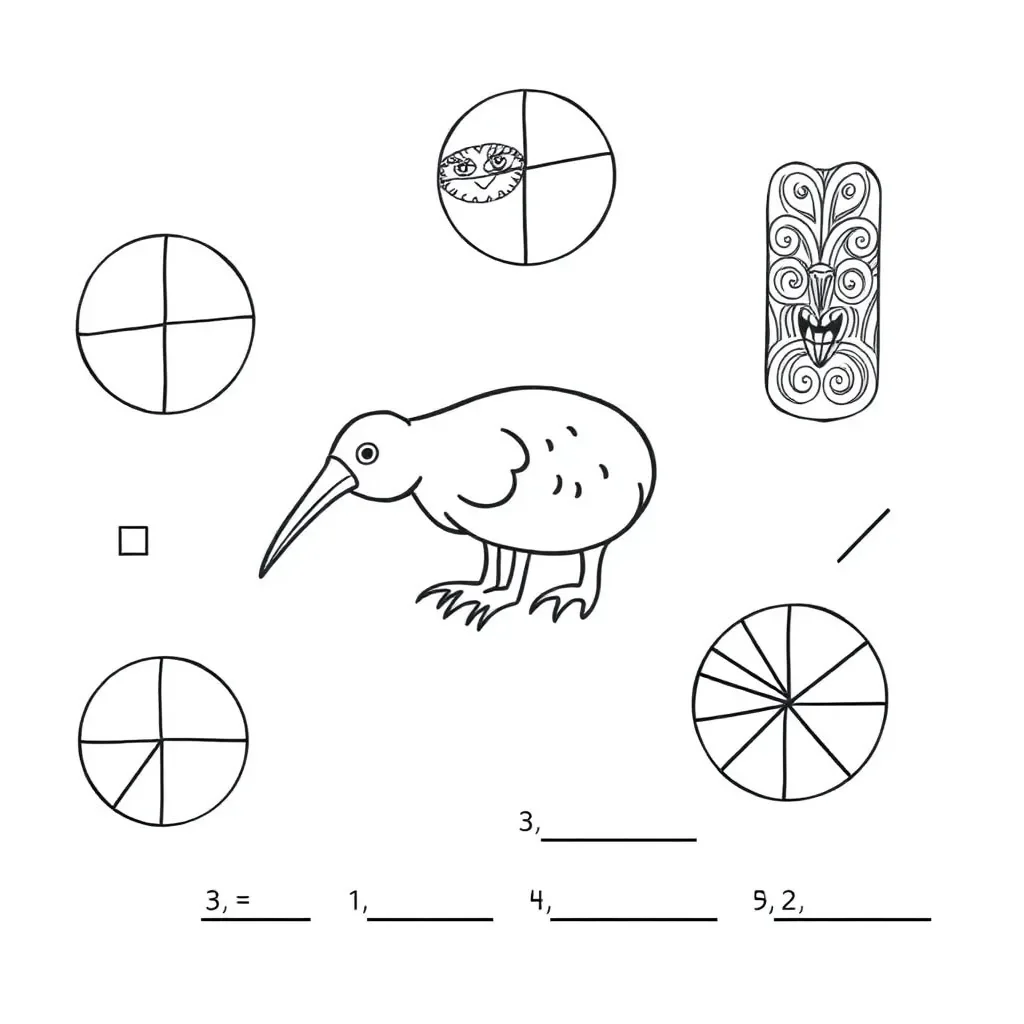 Fractions, decimals and percentages illustration