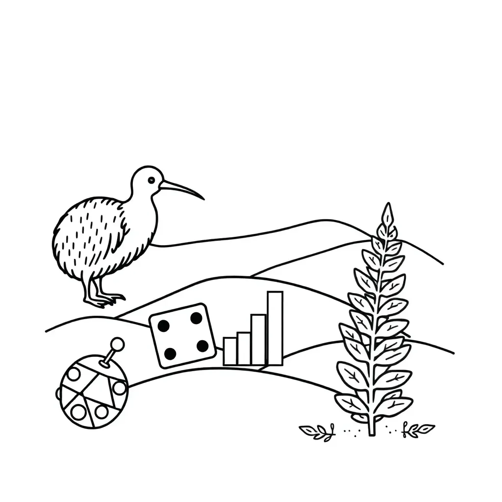 Dice and probability symbols