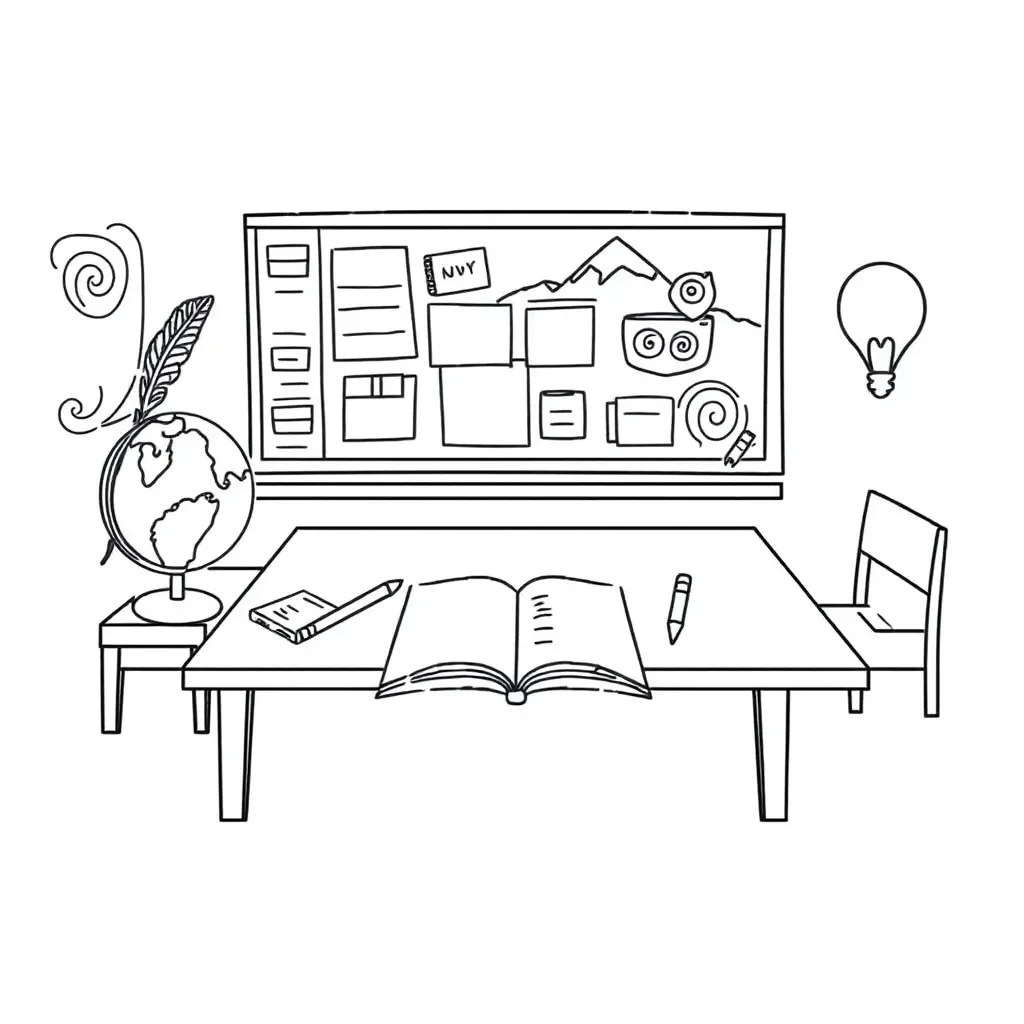 Student writing a report