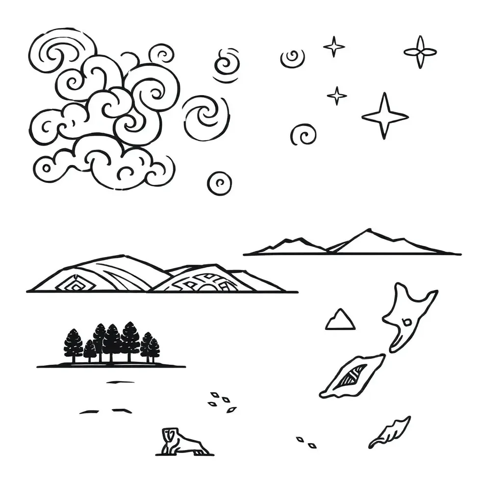 Ranginui and Papatūānuku creation story illustration