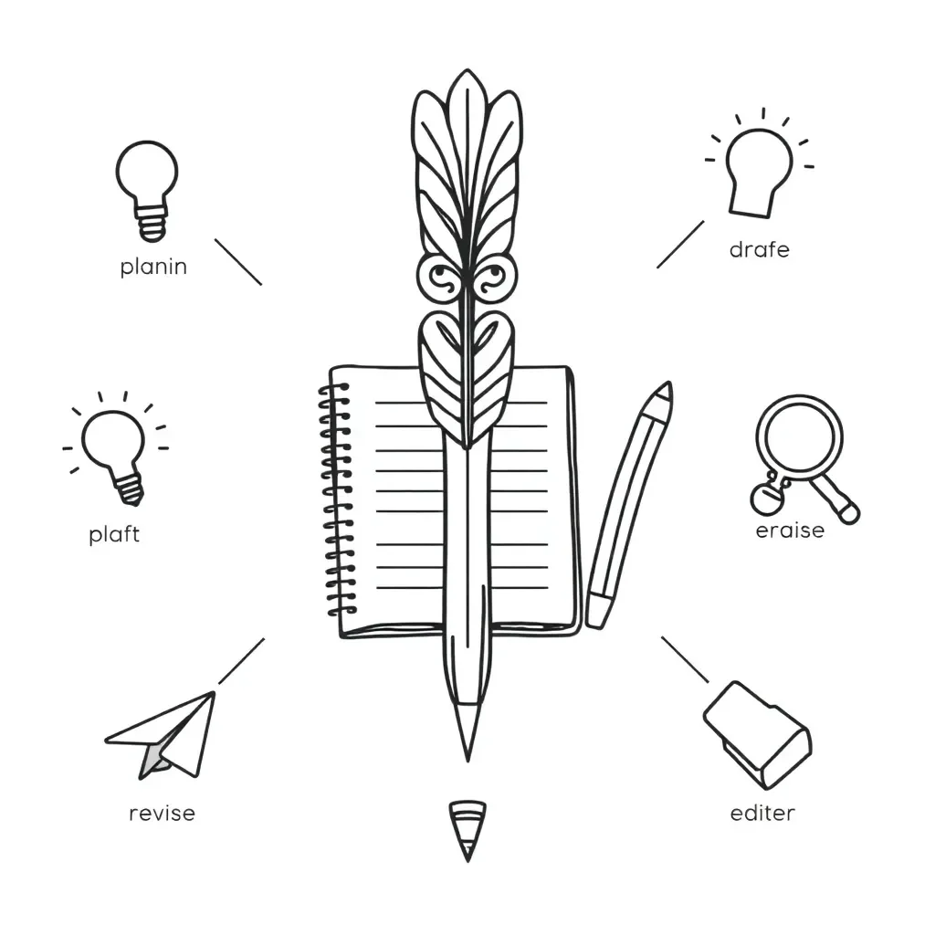 Student writing at desk