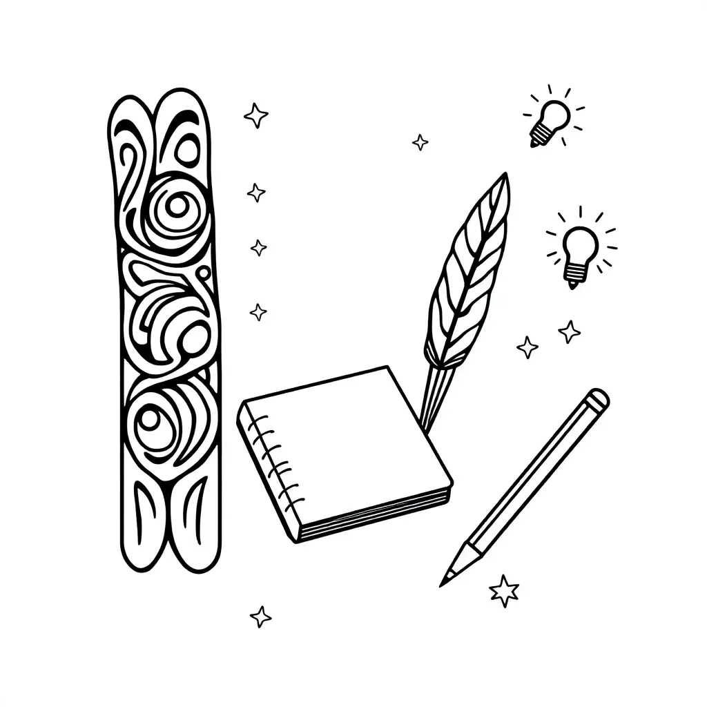 Student writing with checklist