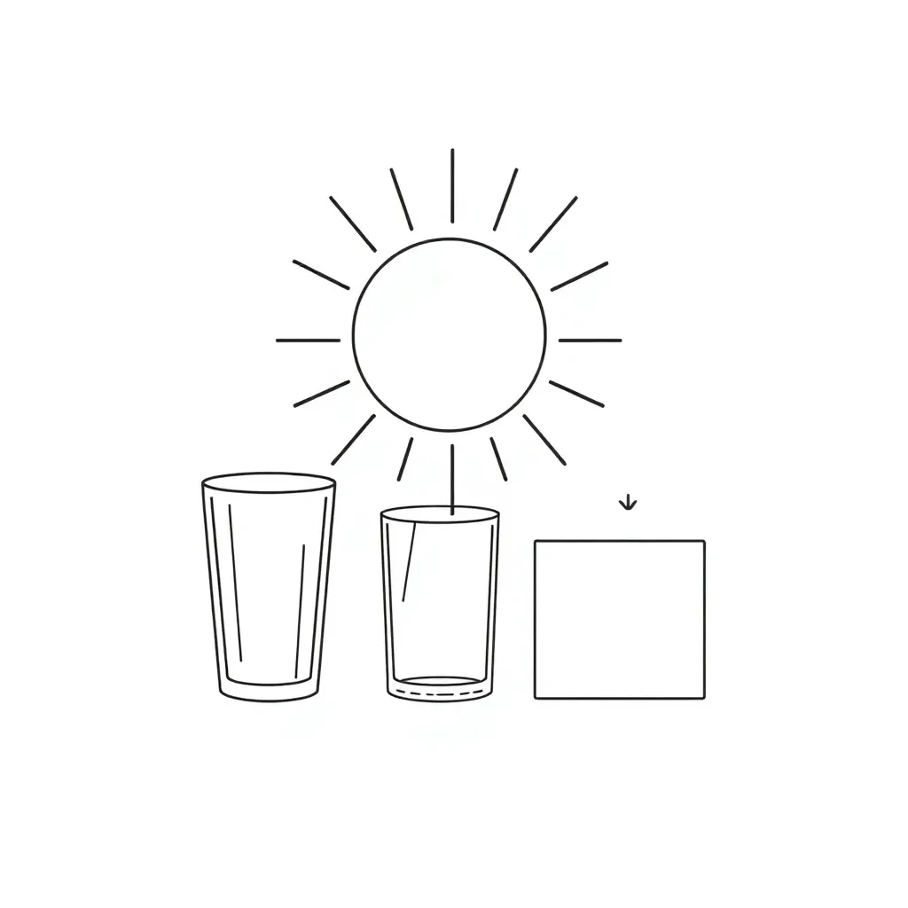 Light passing through different materials
