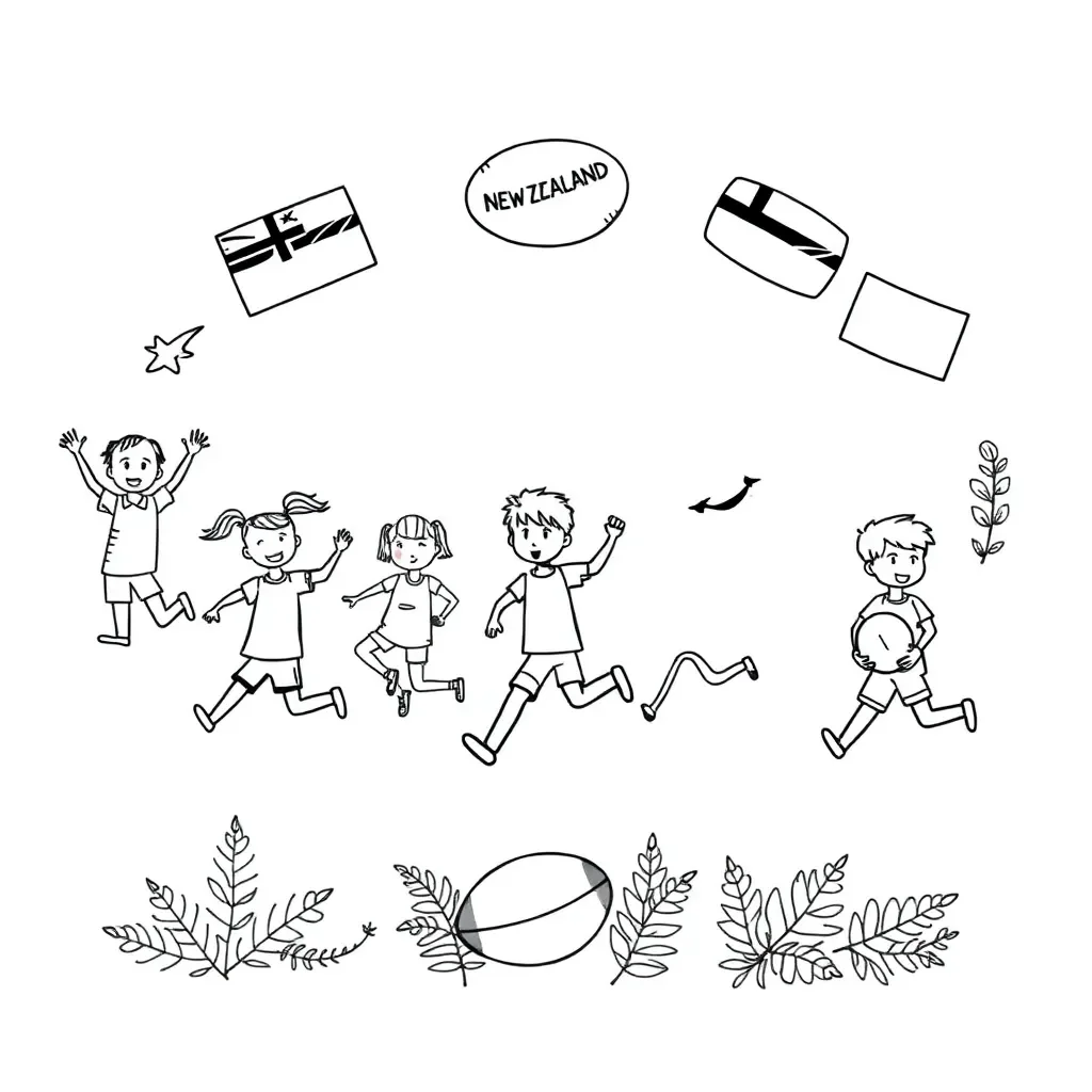 Students participating in relay race activities