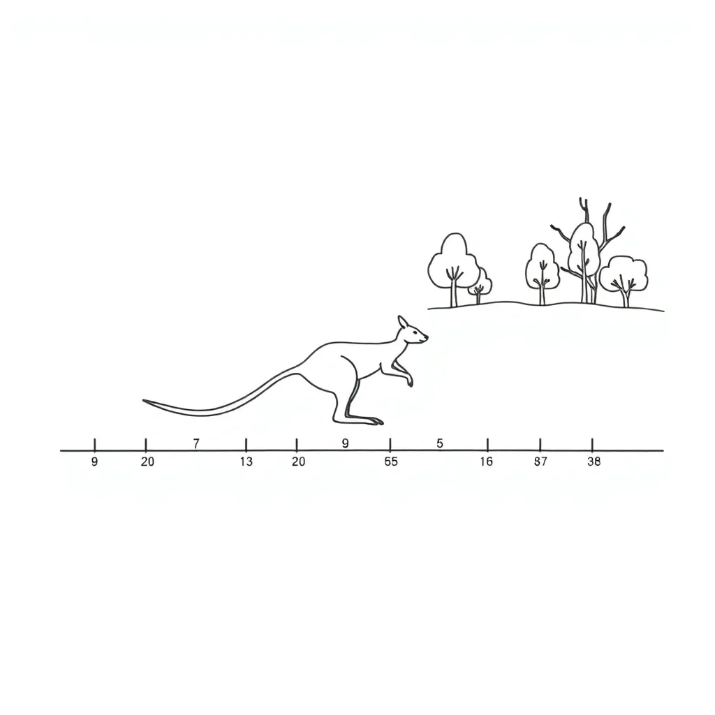Number line with positive and negative integers