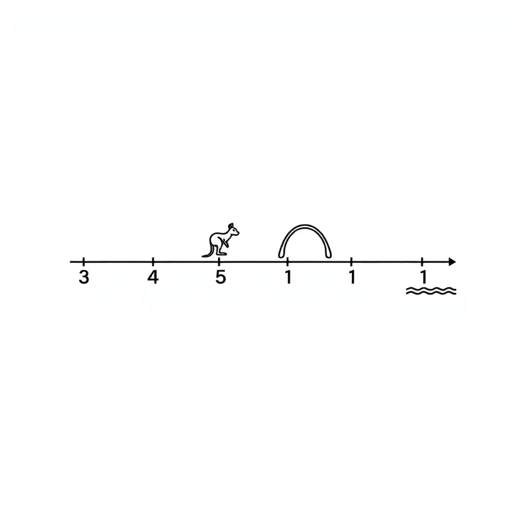 Number line with positive and negative integers