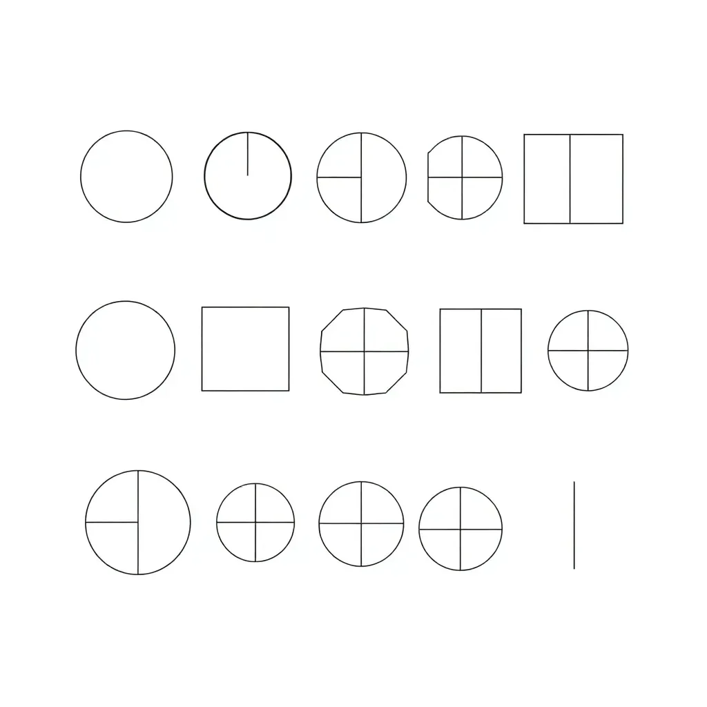 Fraction circles and visual aids