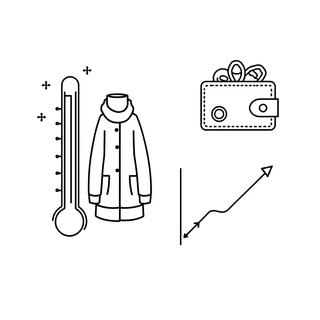 Thermometer and money illustration
