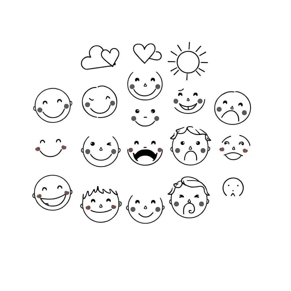 Māori feelings vocabulary illustration
