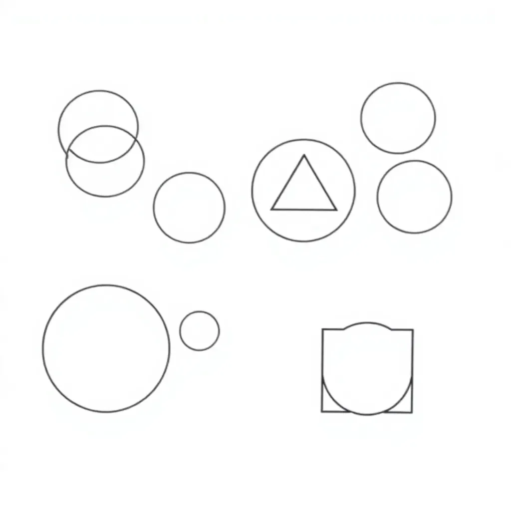 Circle and composite shapes illustration