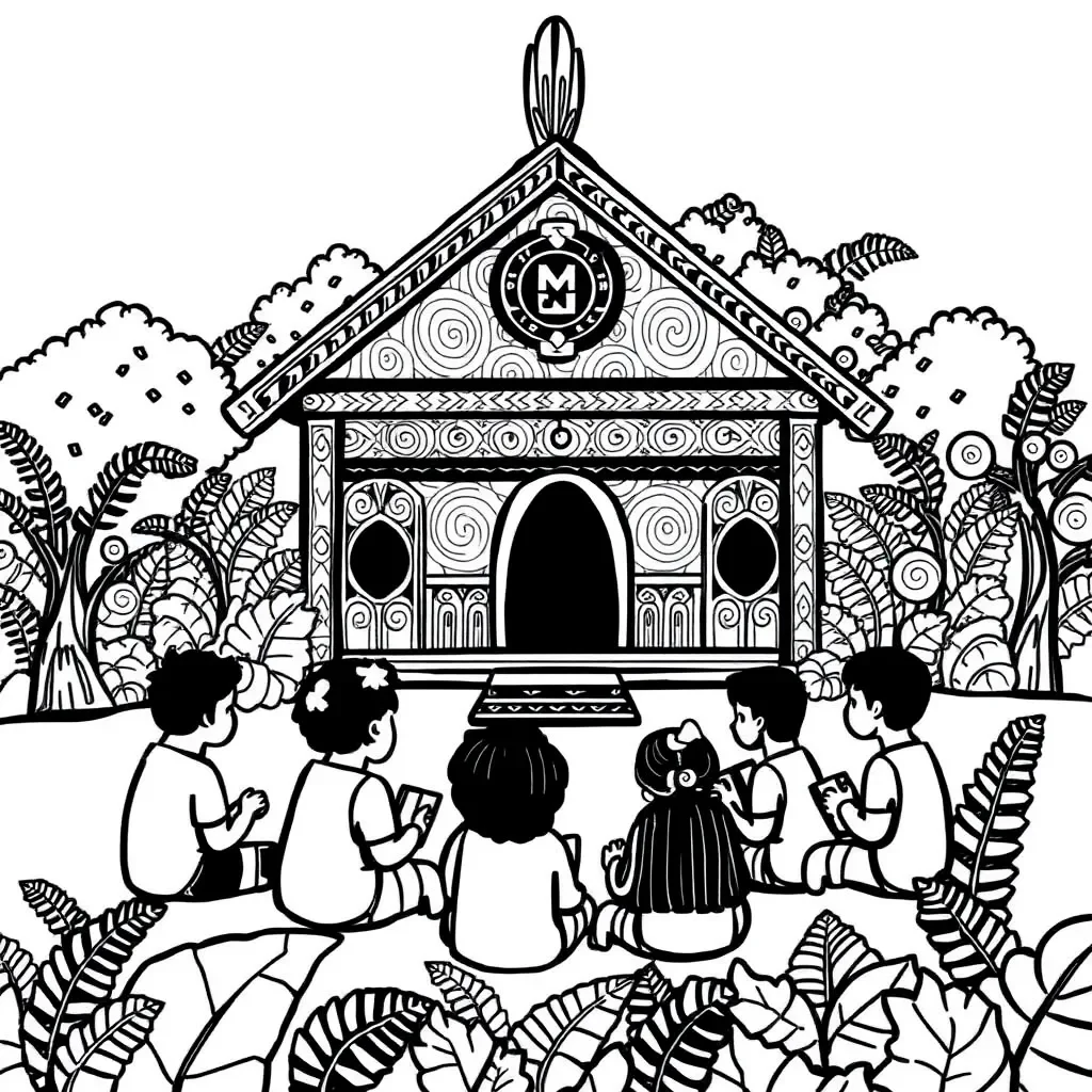 Māori reading illustration
