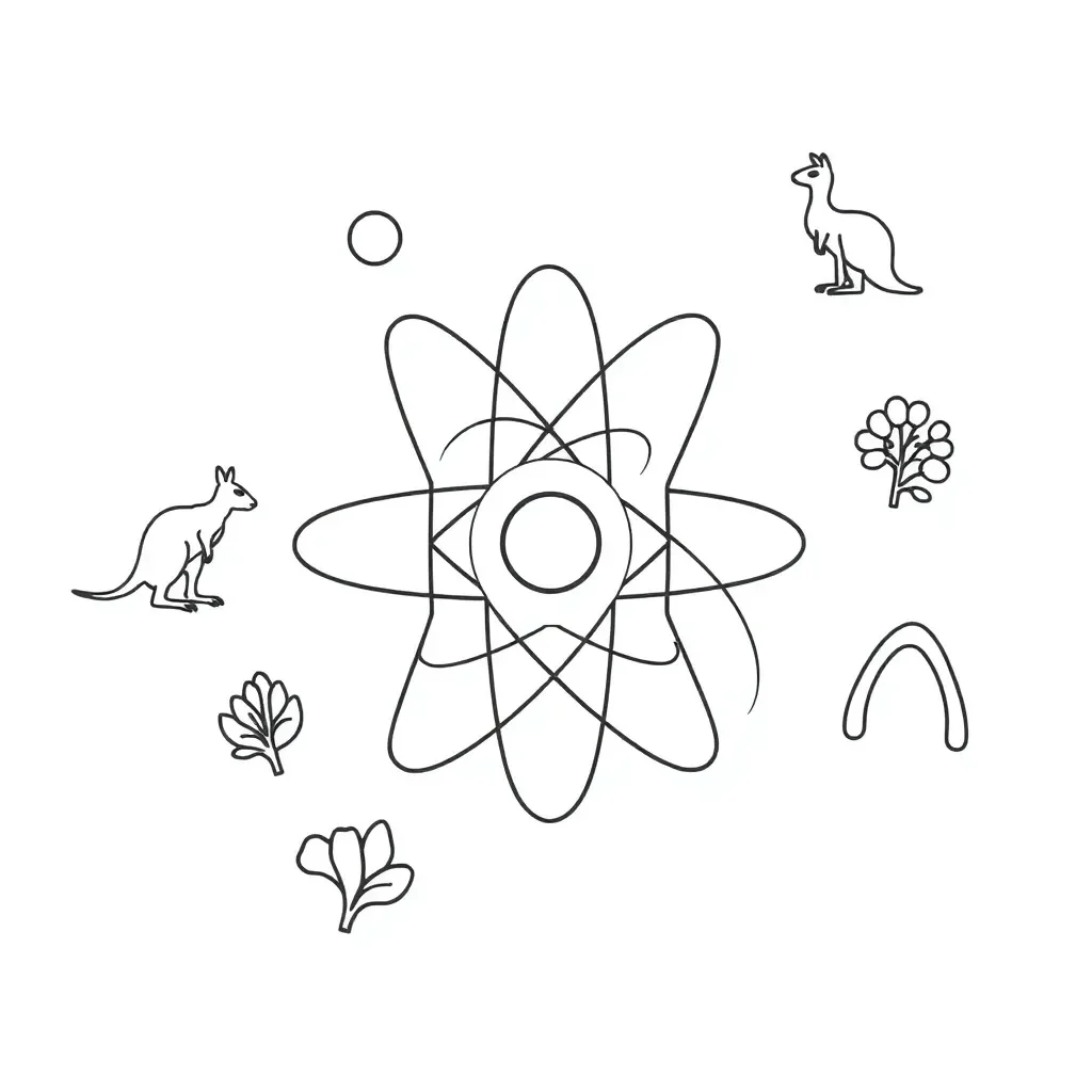 Atom diagram illustration
