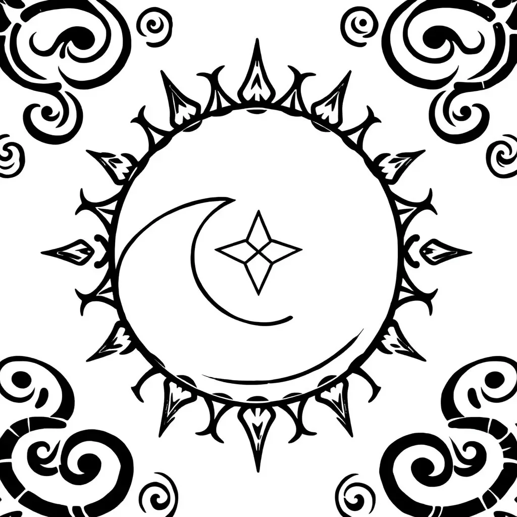 Māori calendar and numbers illustration