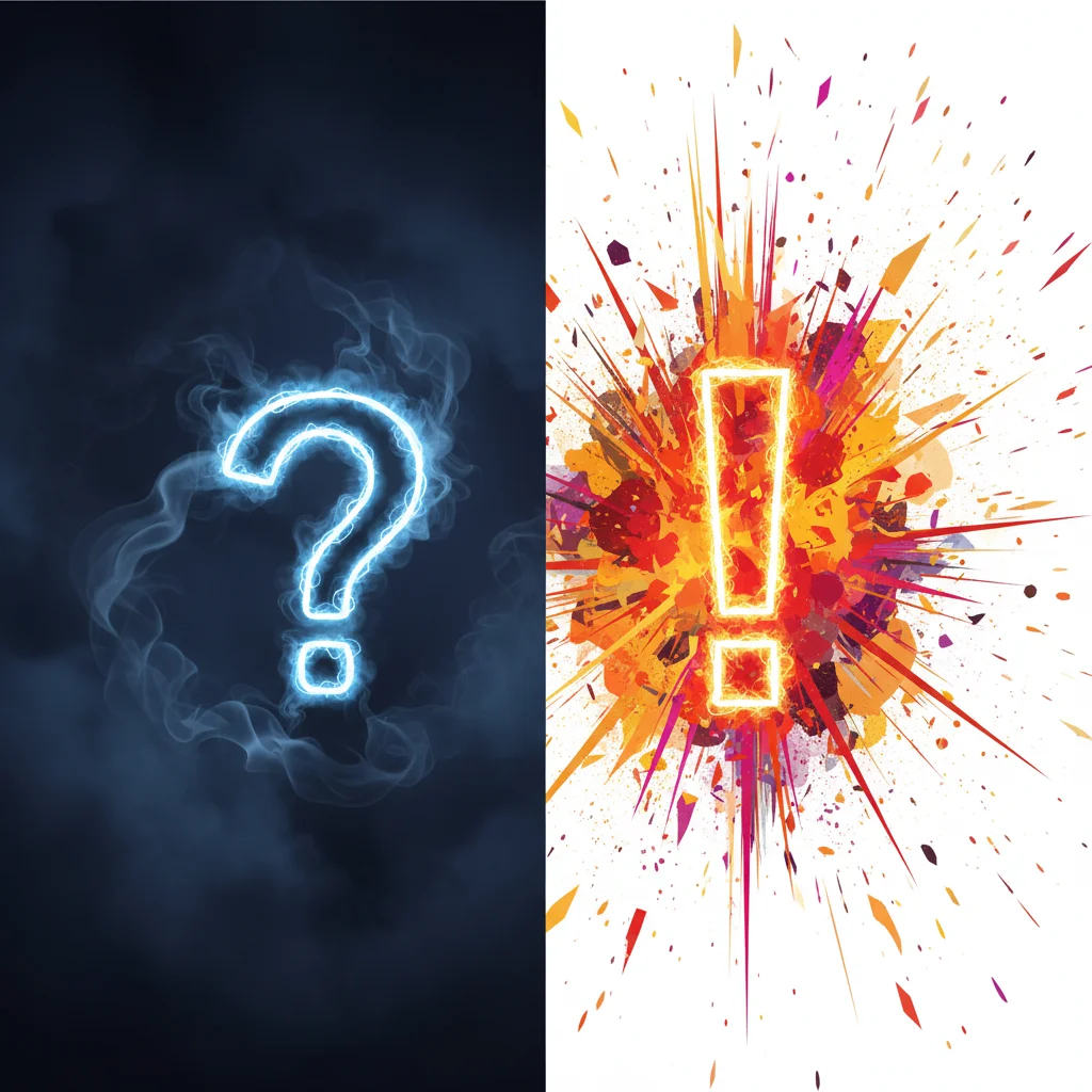 Question Marks vs Exclamation Points