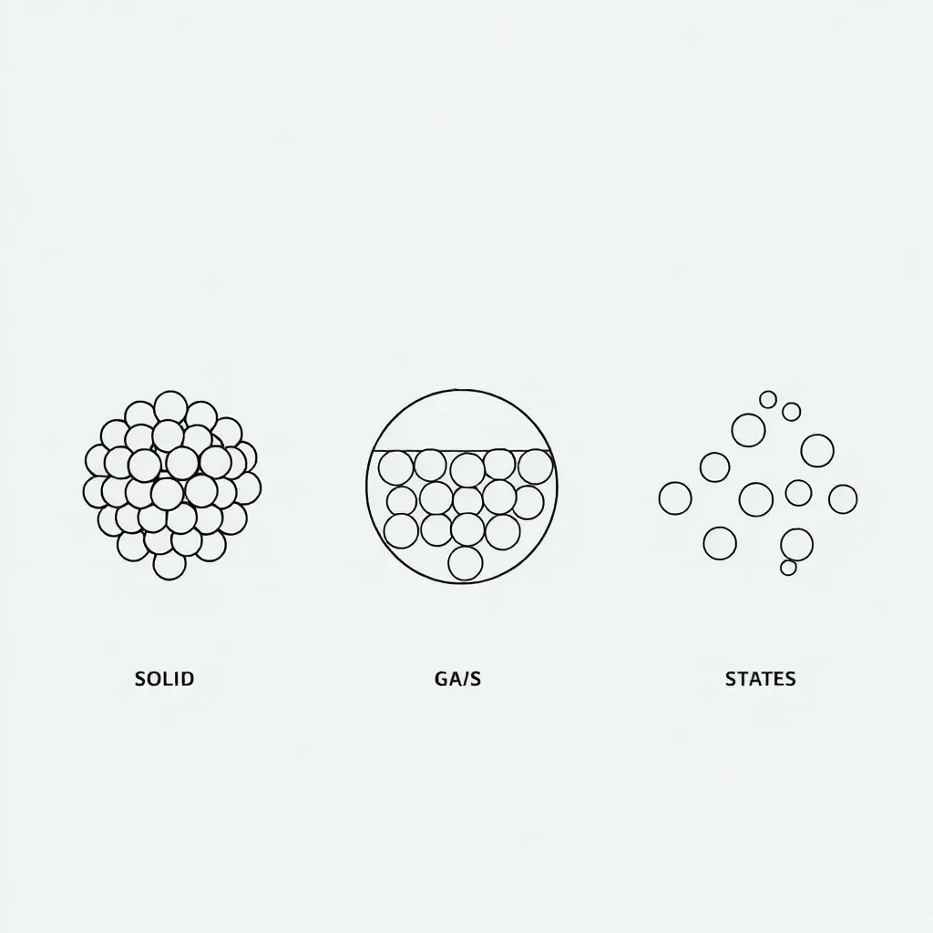 States of matter illustration