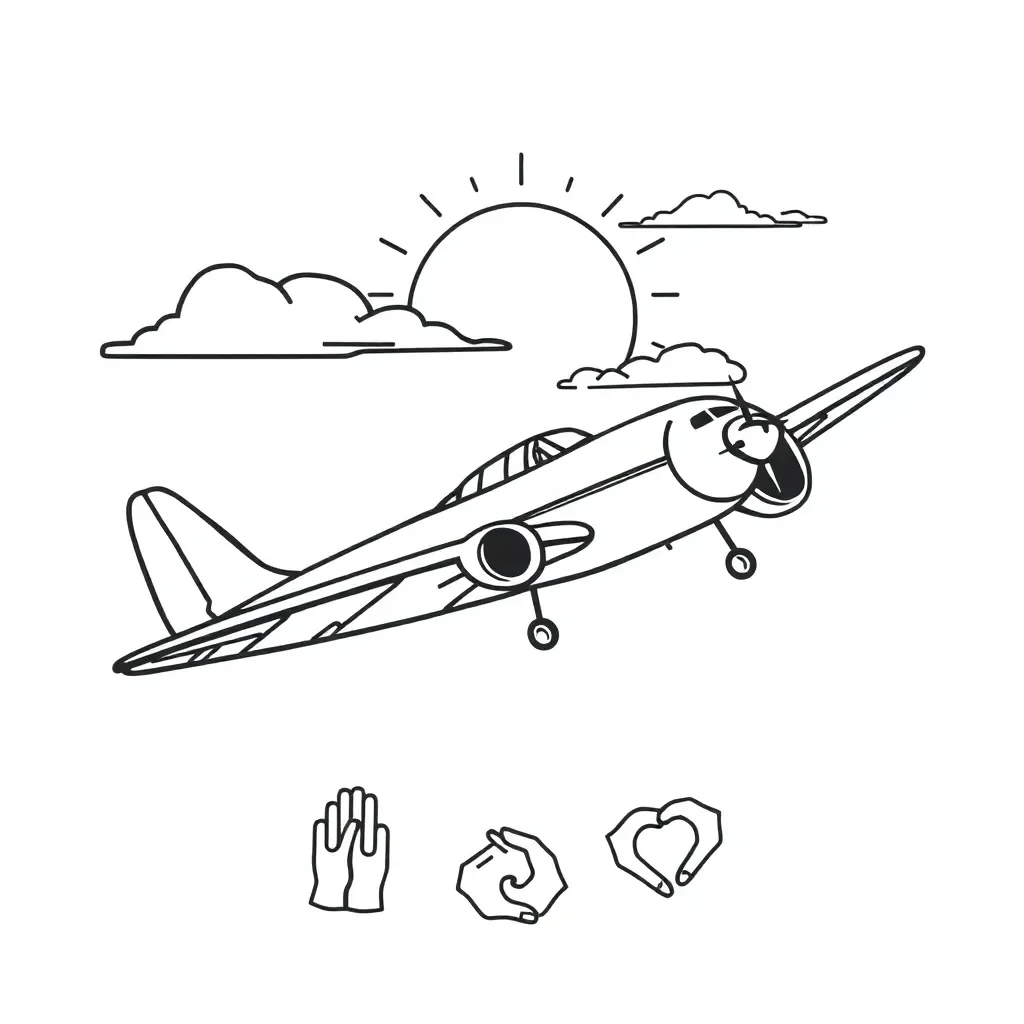 Red Tails P-51 Mustang fighter plane illustration
