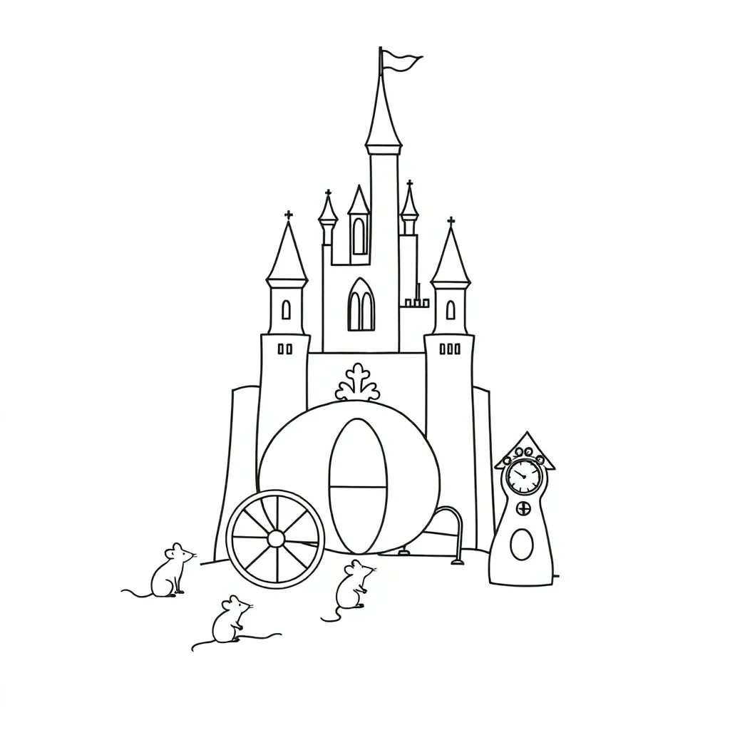 Cinderella with glass slipper