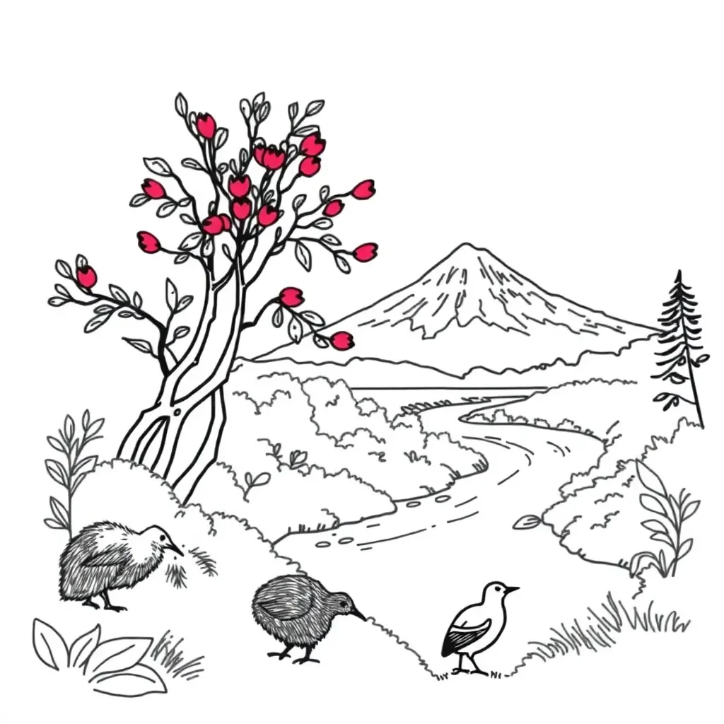 Poetry and nature illustration