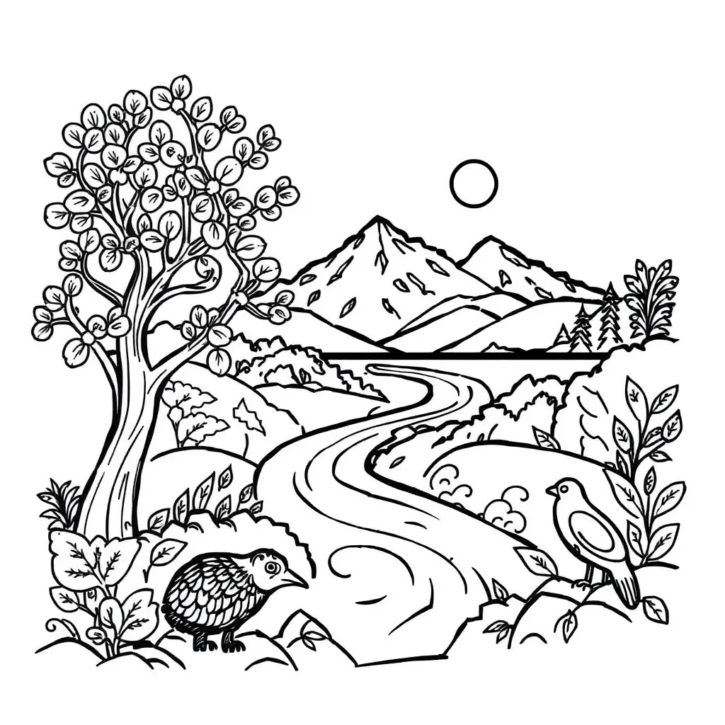 Poetry and nature illustration