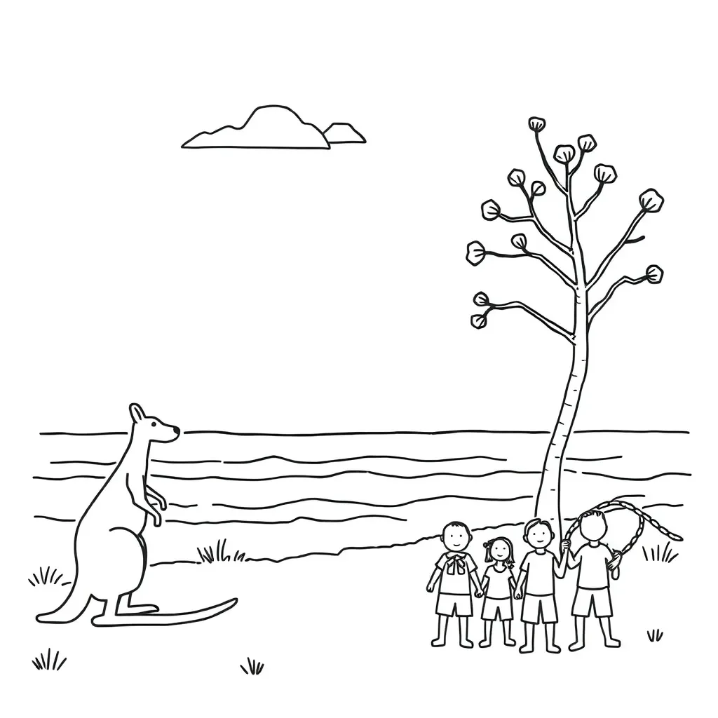 People and places illustration