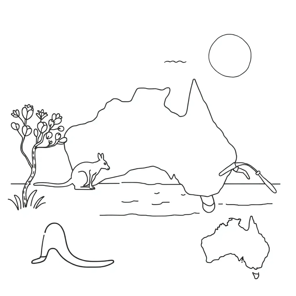 Australian environment illustration