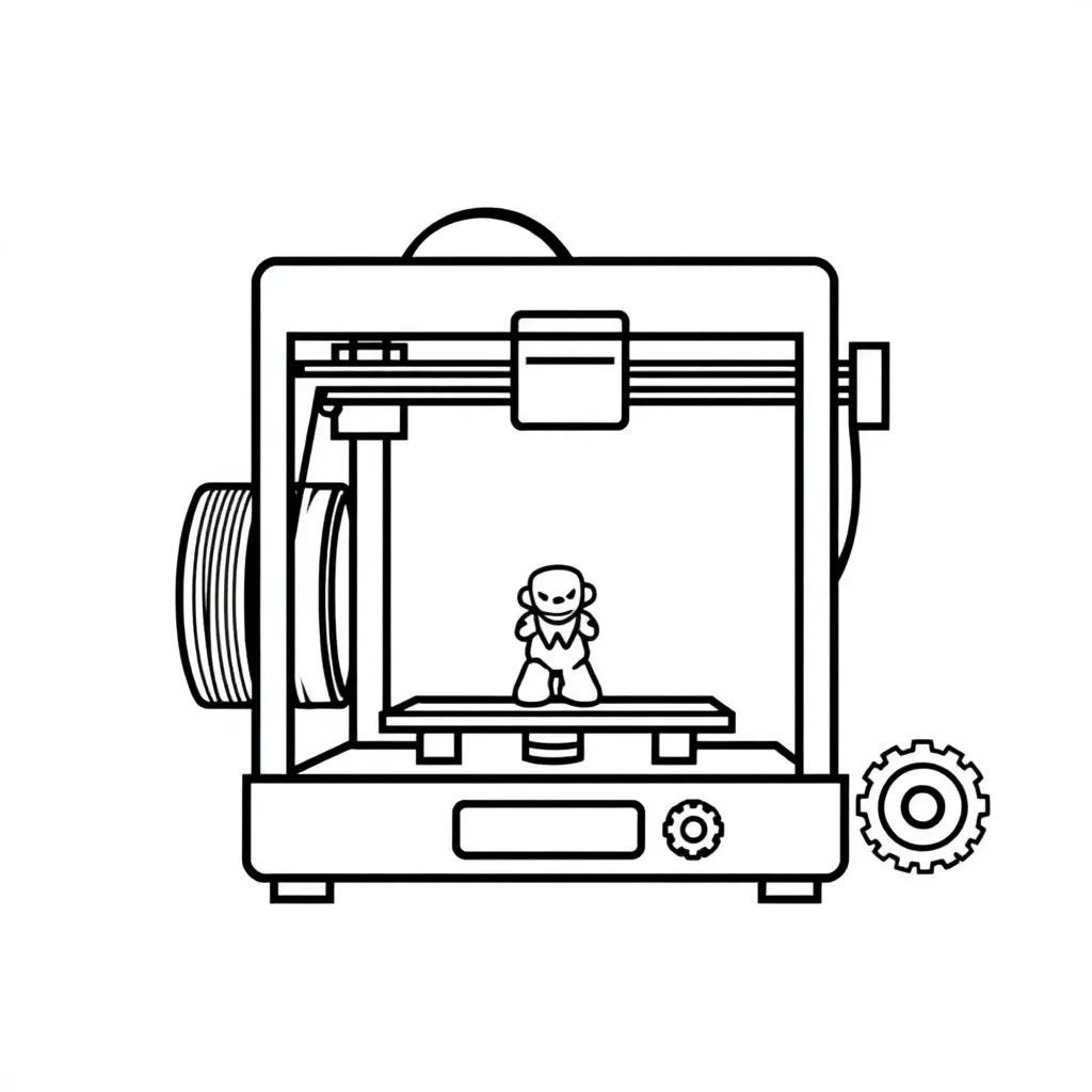 3D printer creating an object layer by layer