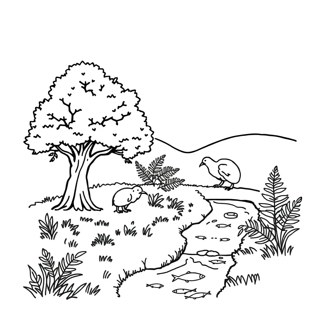 Various living things including plants, animals and fungi