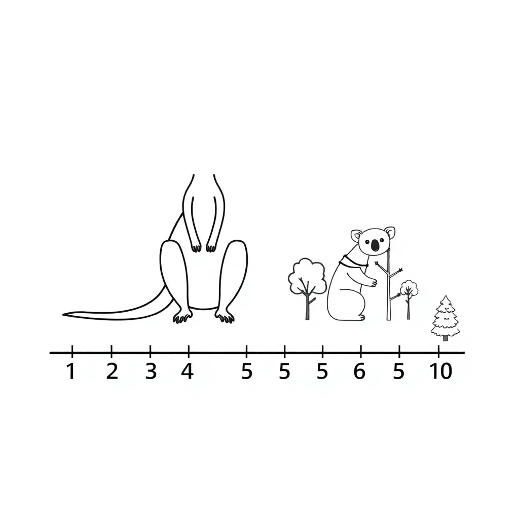 Numbers and counting objects illustration