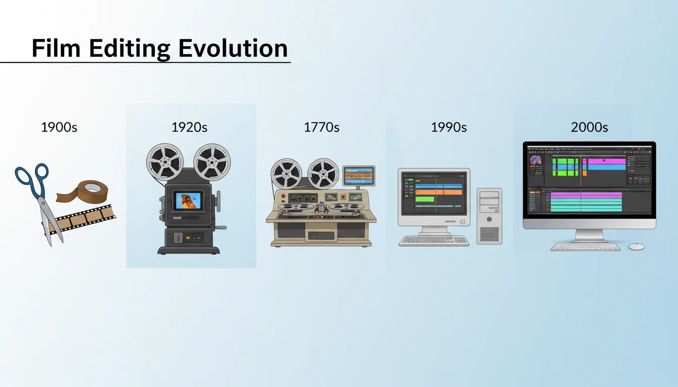 Evolution of Editing Technology Timeline
