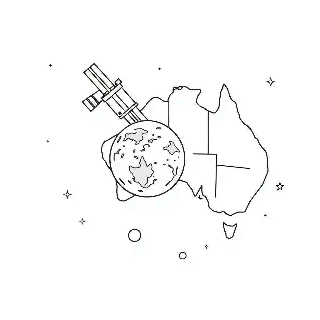 Satellite orbiting Earth
