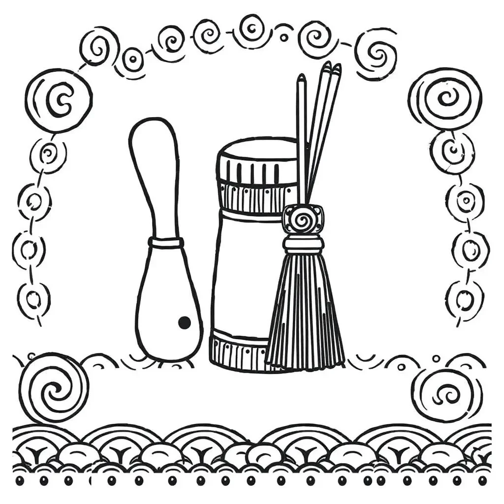 Musical notes and rhythm symbols