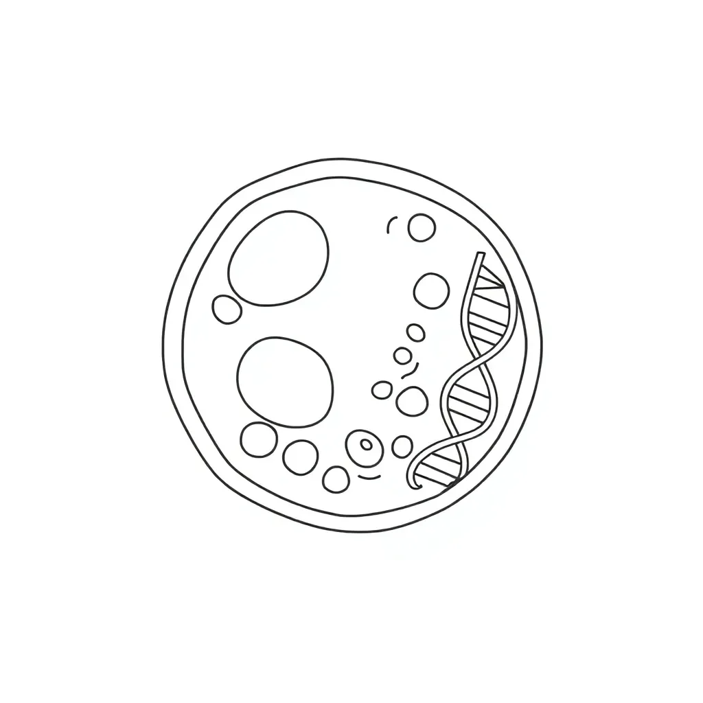 Cell division and DNA illustration