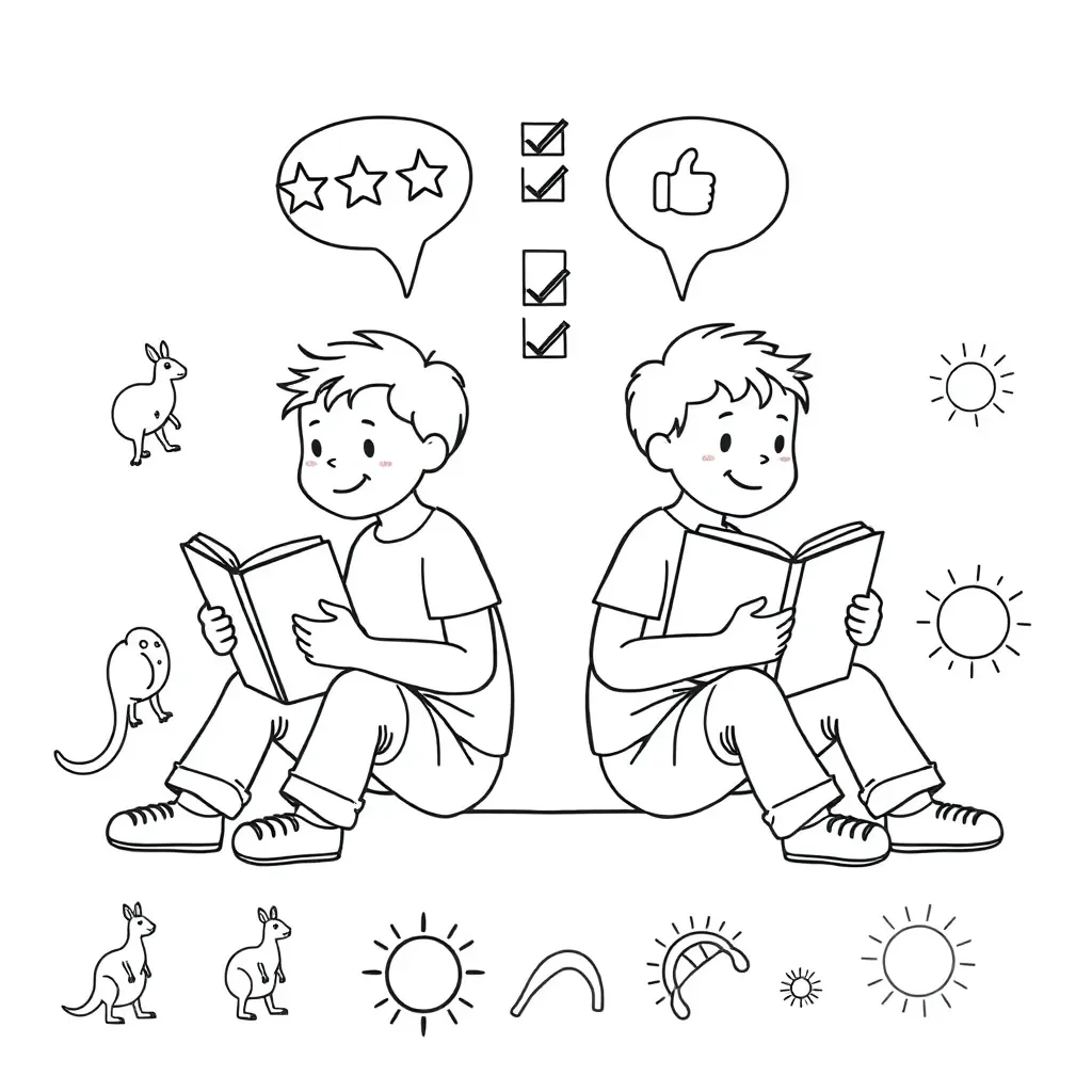 Students reading together