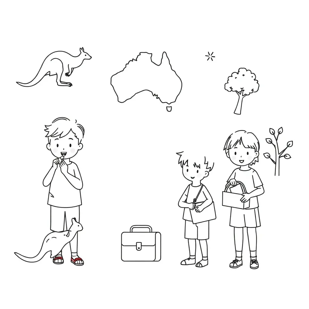 Auslan signing hands illustration