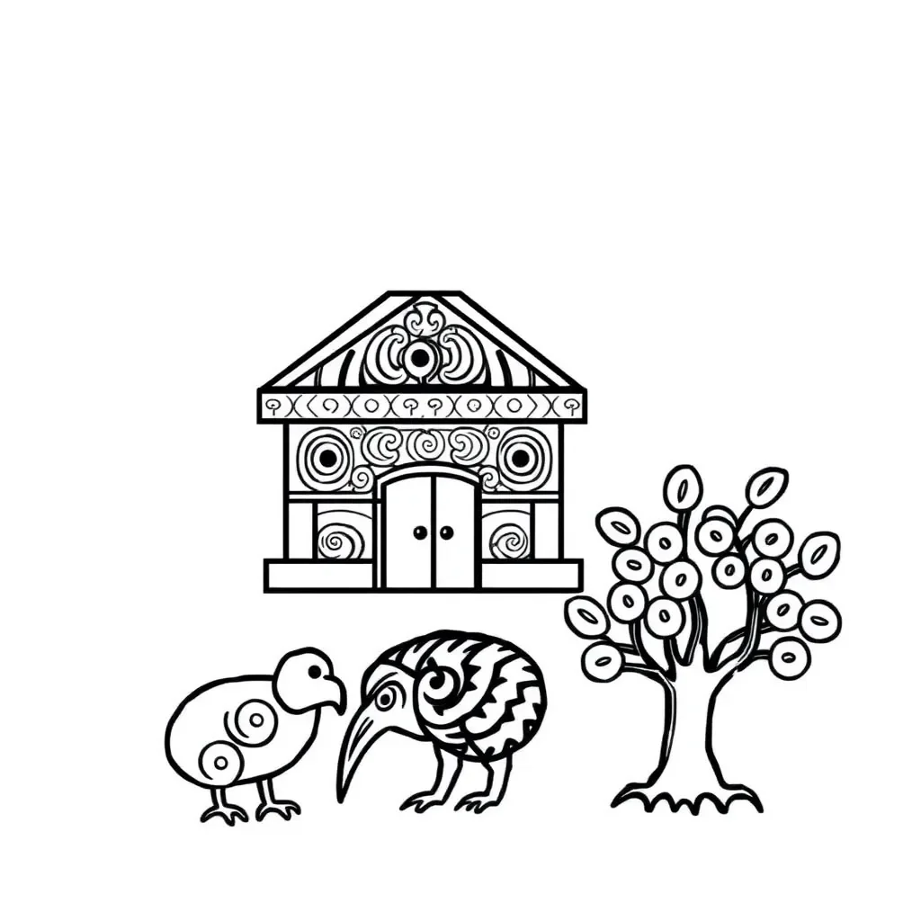 Story elements illustration with characters and setting