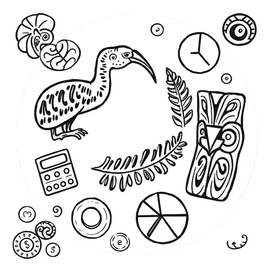 Calculator and money illustration