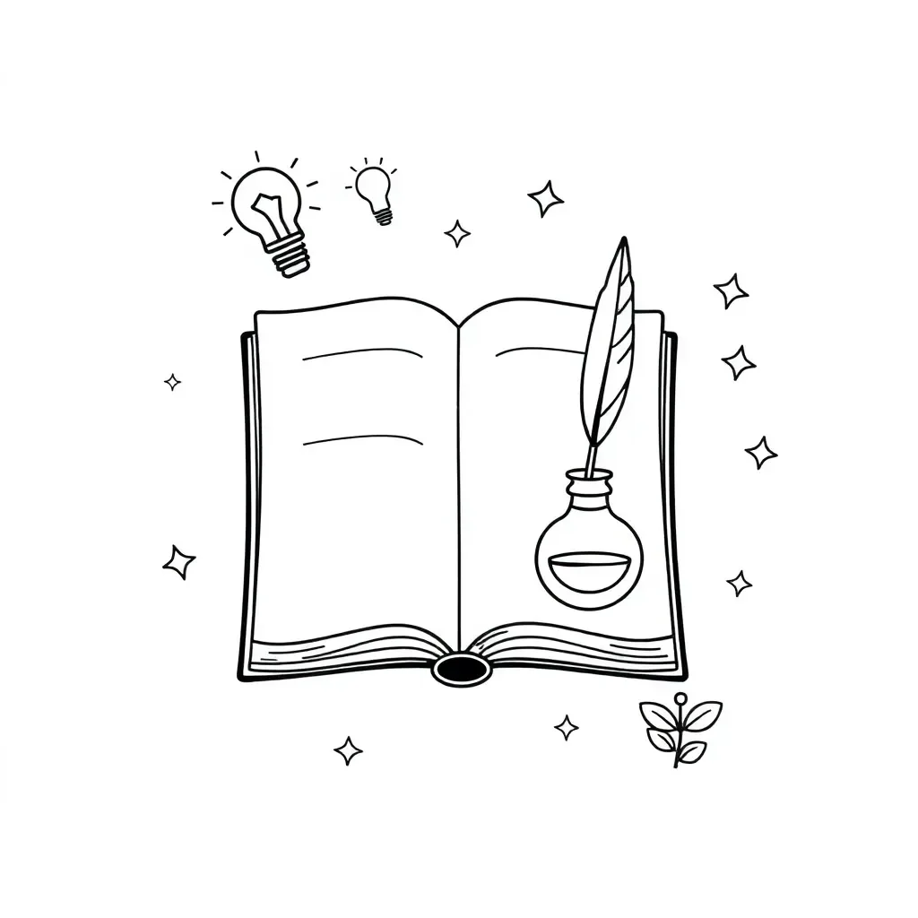 Child writing in journal at school desk