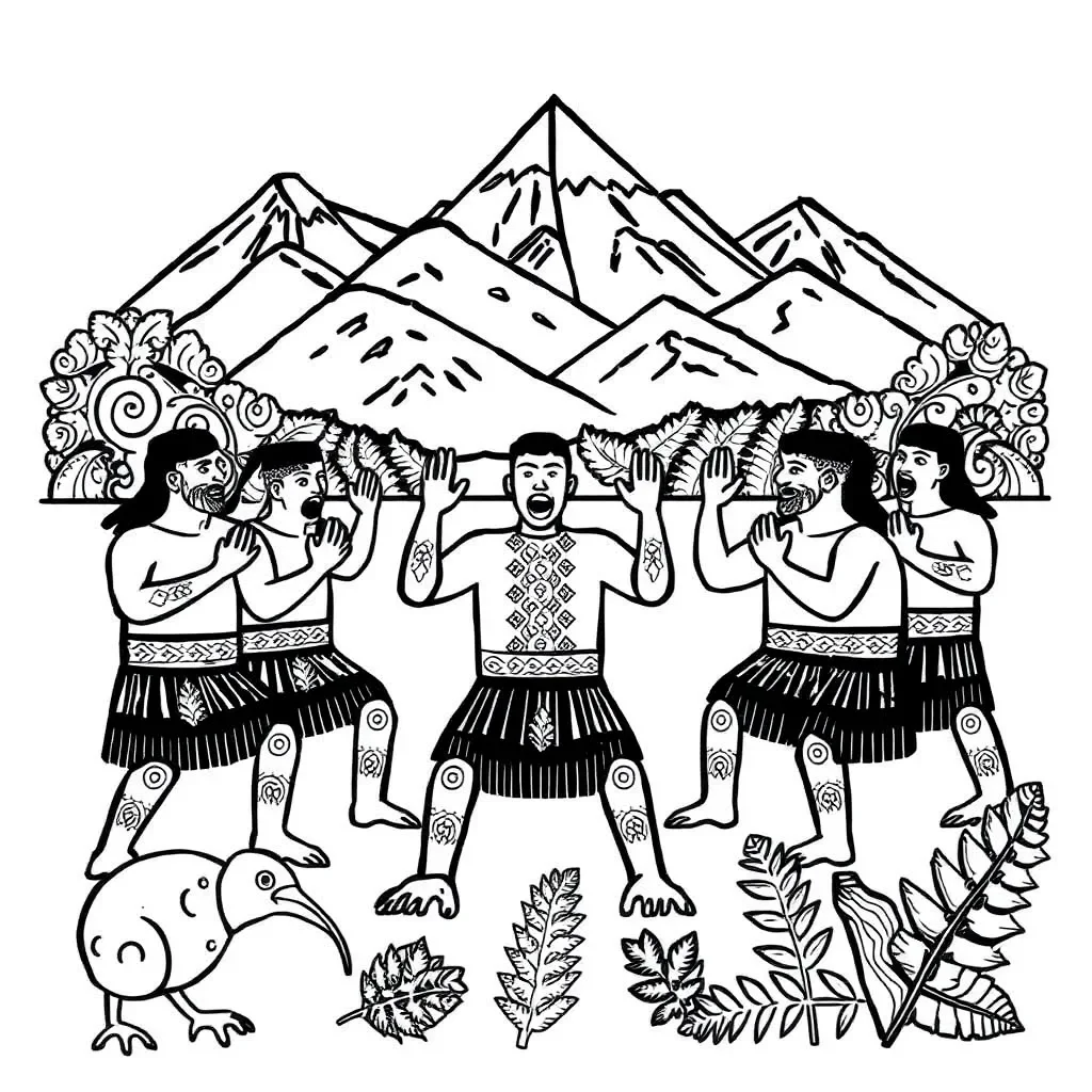 Traditional Māori haka performance