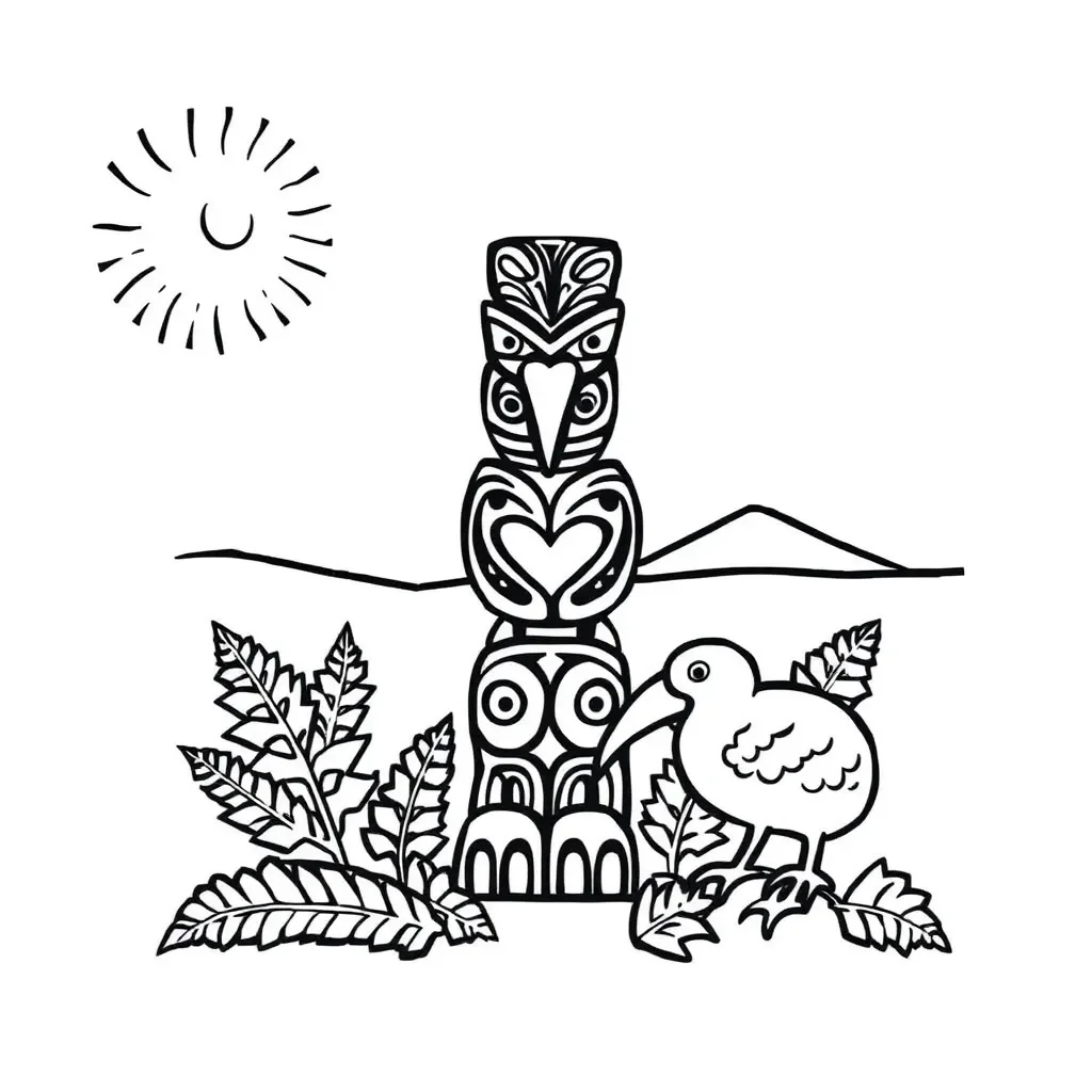 Māori cultural design with vowels