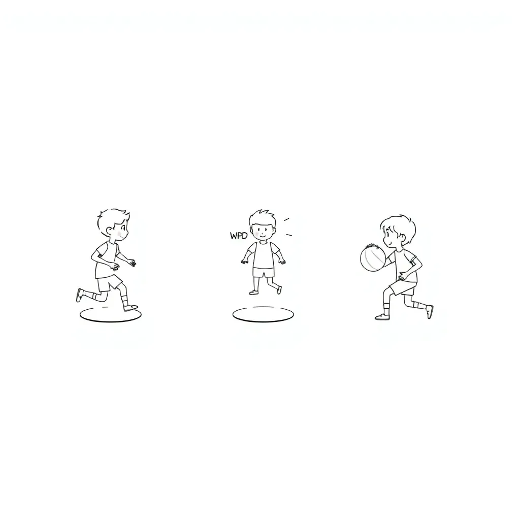 Students playing sports with proper spacing