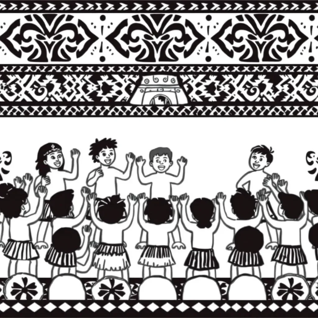 Māori haka performers demonstrating body movements