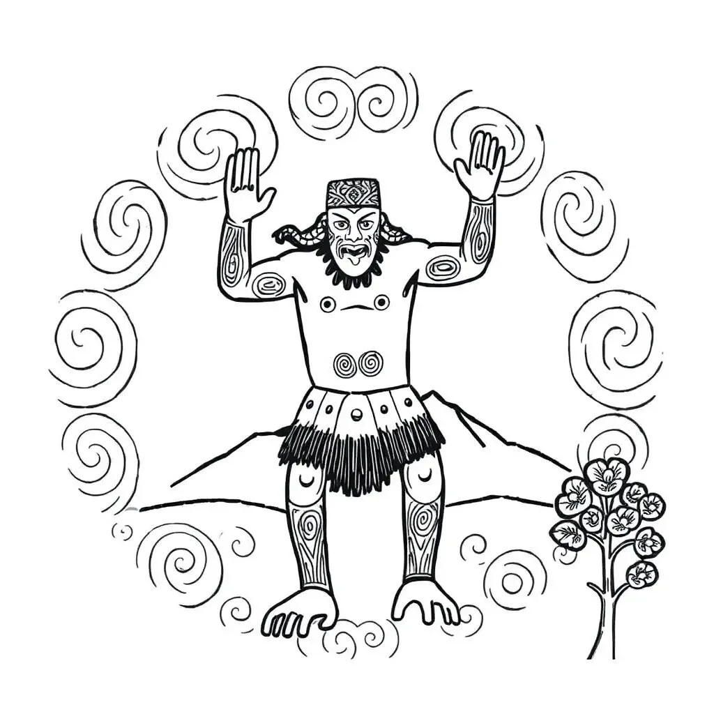 Māori haka performers demonstrating wiri movements