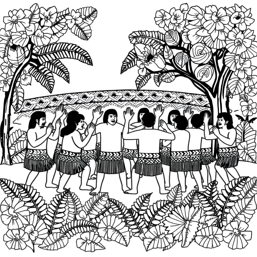 Traditional haka performers