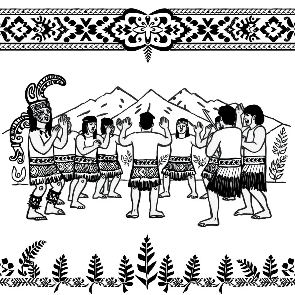Pacific Islander performing traditional haka
