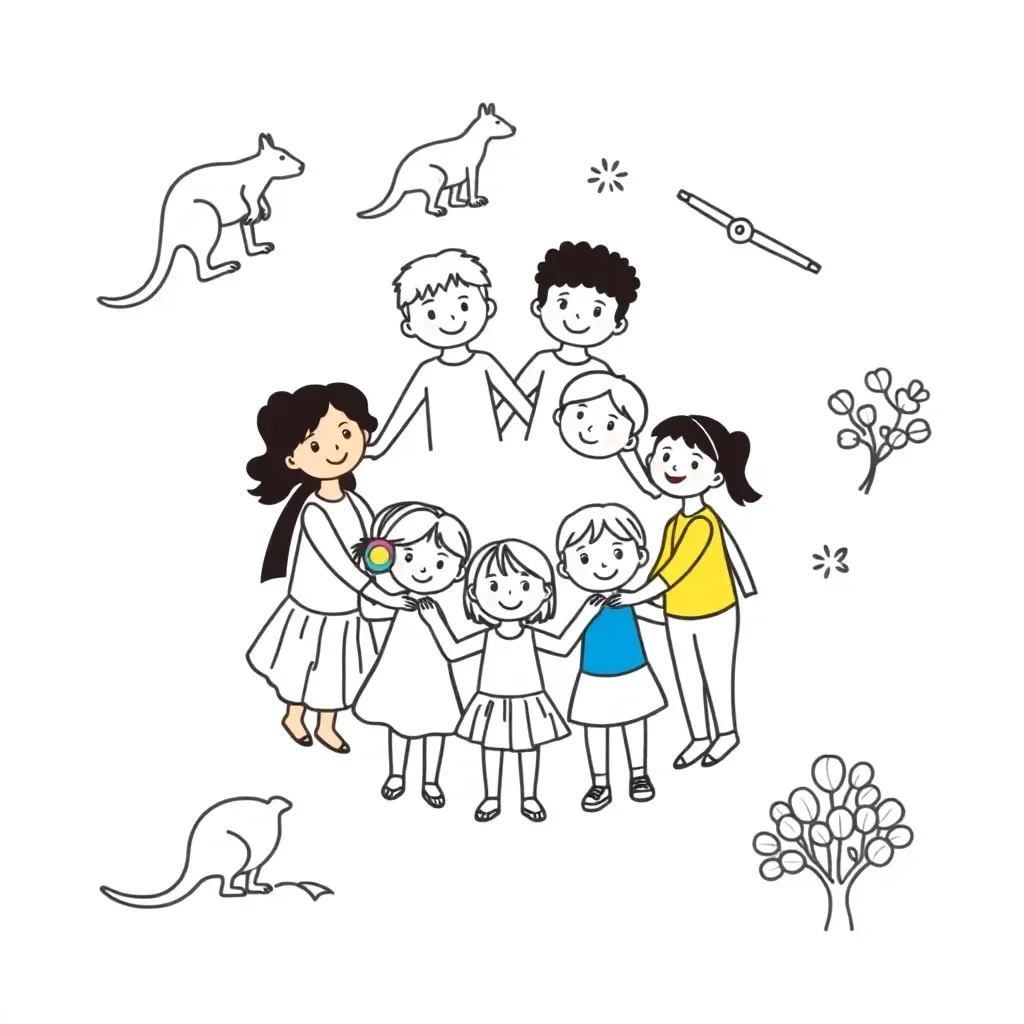 Children showing respect and kindness