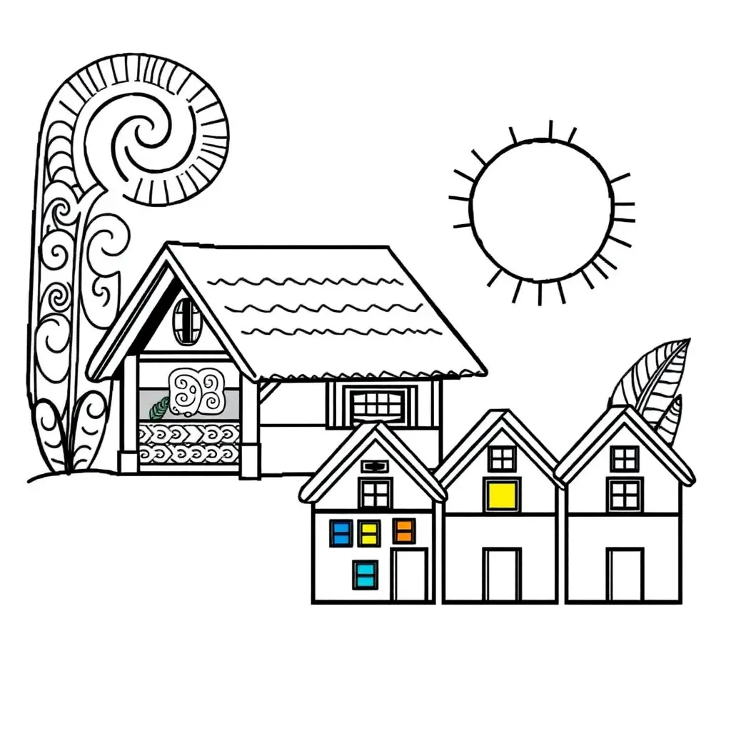 Whare tahua illustration