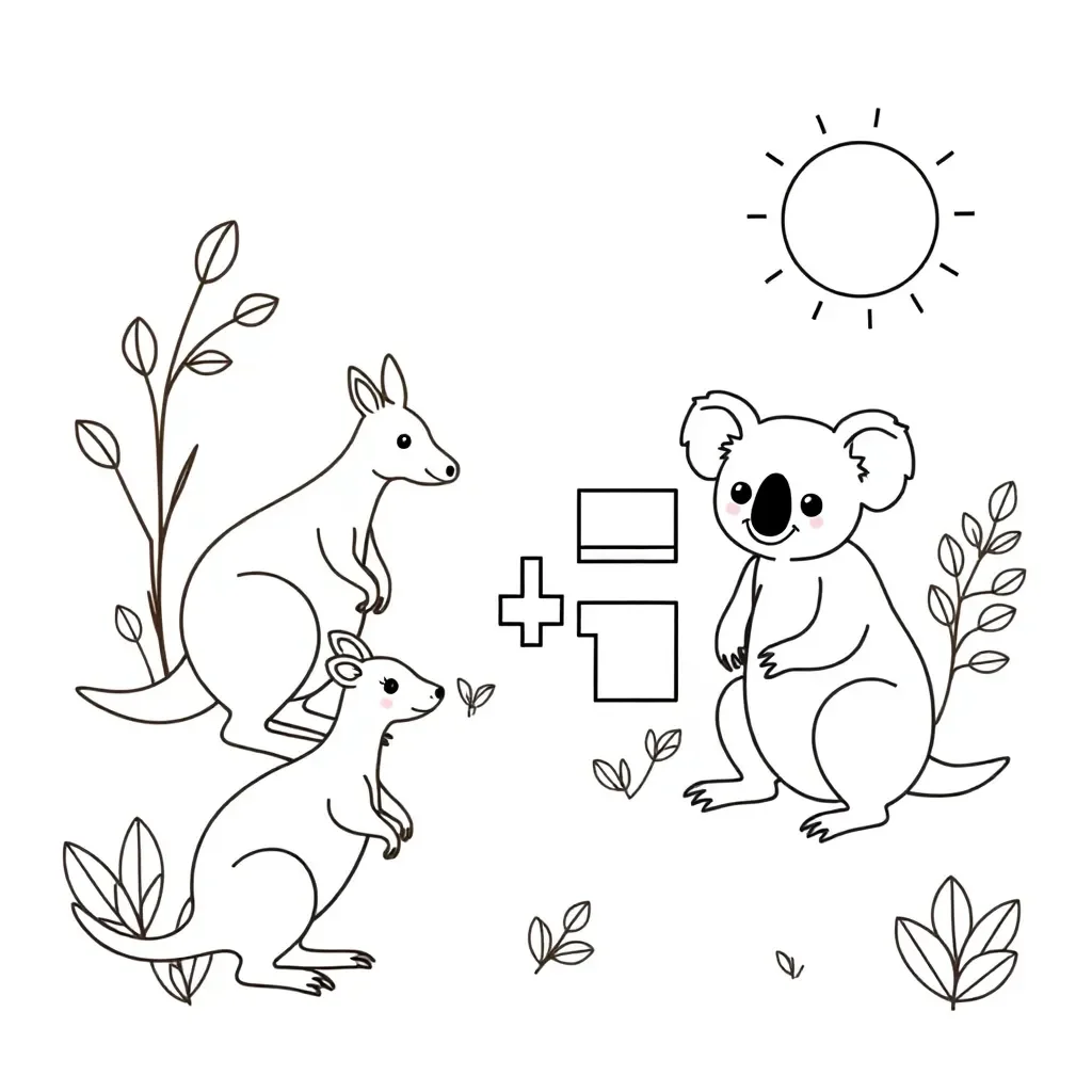 Mathematical arrays and number facts illustration
