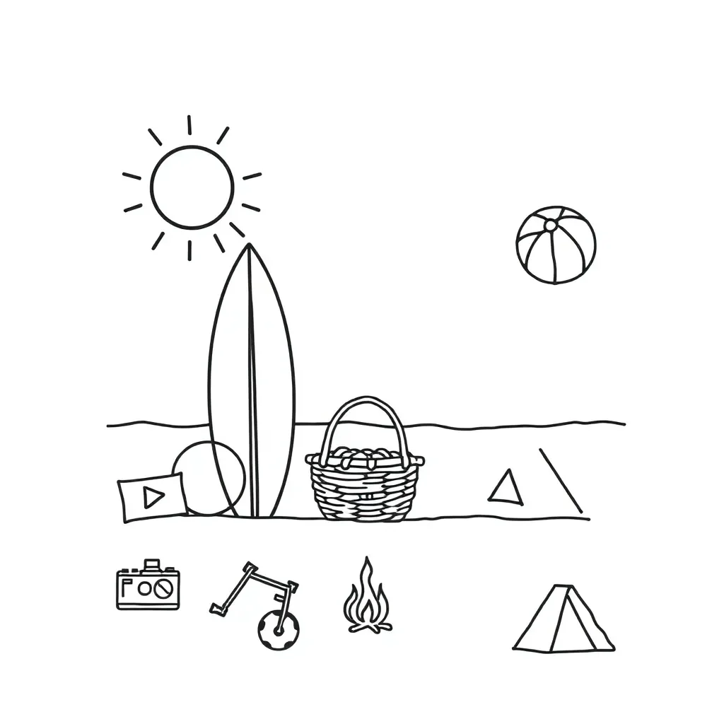 Holiday activities illustration