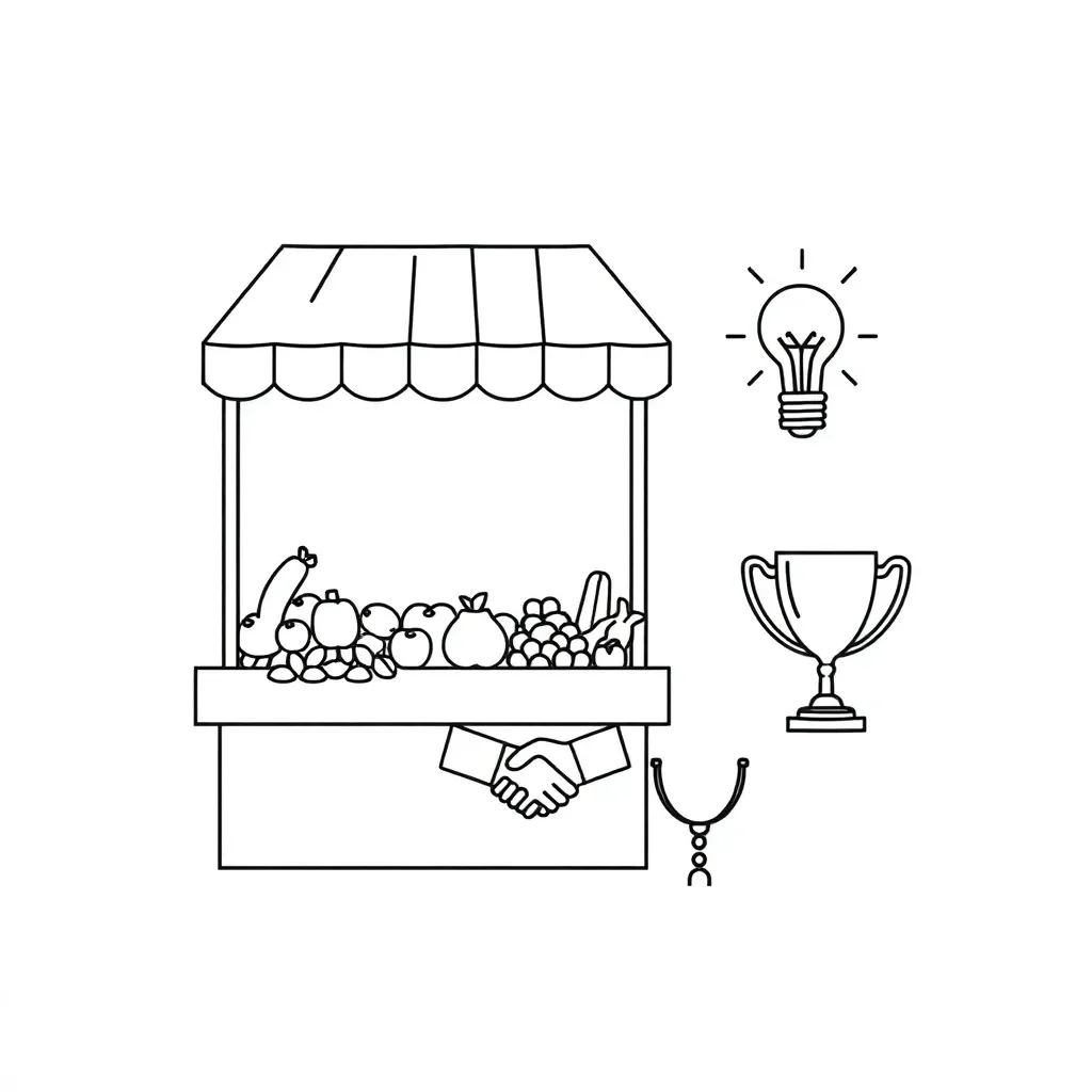 Person with lightbulb idea showing enterprising behaviour