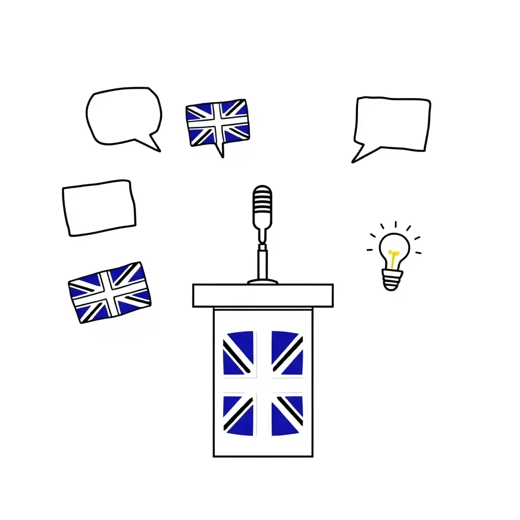 Person giving a speech at podium
